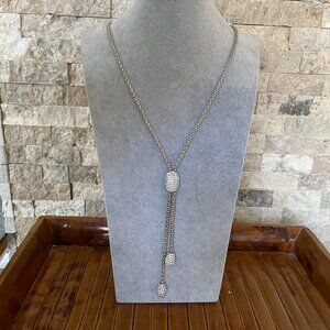 Chico's "Ann" Silvertone Long Y Lariat Necklace - Mint condition